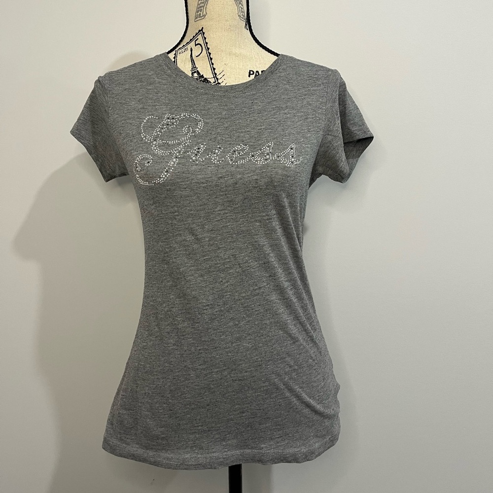Guess Y2K Women's Short Sleeve Gray Tee